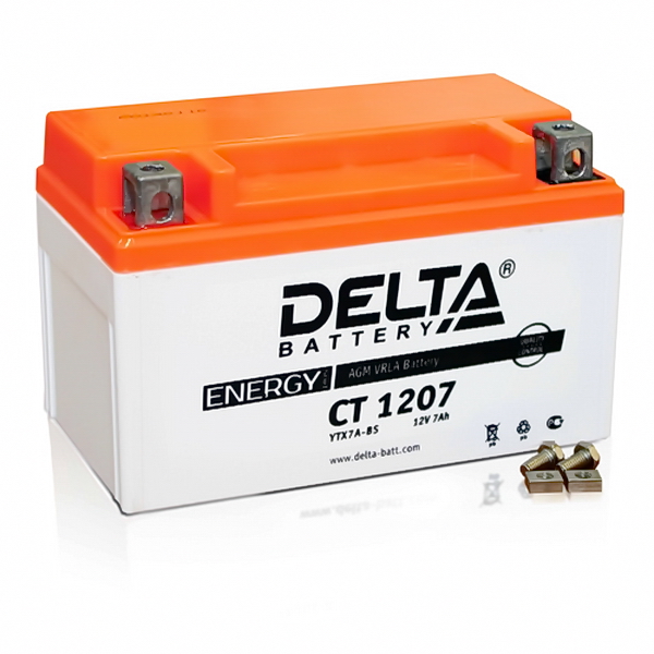 Аккумулятор DELTA 12V 7A.ч 152х87х95 (YTX7A-BS) СТ 1207