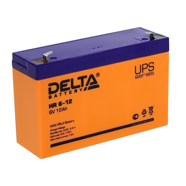 Аккумулятор DELTA 6V 12 A.ч HR 6-12