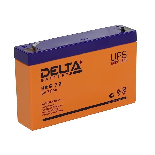 Аккумулятор DELTA 6V 7,2 A.ч HR 6-7,2