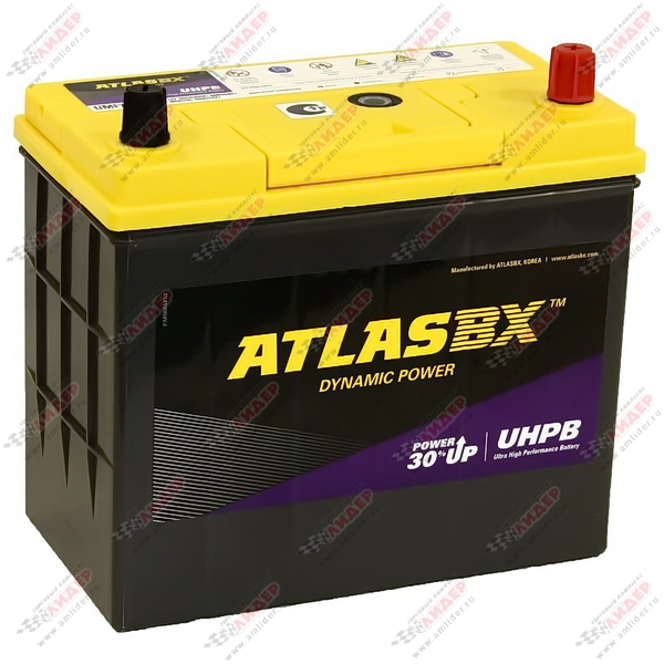 Аккумулятор ATLAS 45Ач о/п тонк. клем. UMF55В19L 187х127х220