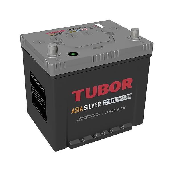 Аккумулятор TUBOR 77Ач Asia Silver о.п 6CT-77.0 VL