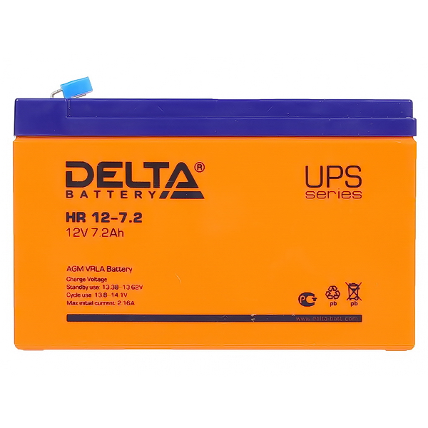Аккумулятор DELTA 12V 7А.ч HR12-7.2